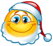 Santa Winkin Matte Emoticons