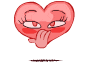 Hearts Kiss Emoticons