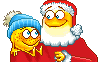 Santa And Kid2 Emoticons